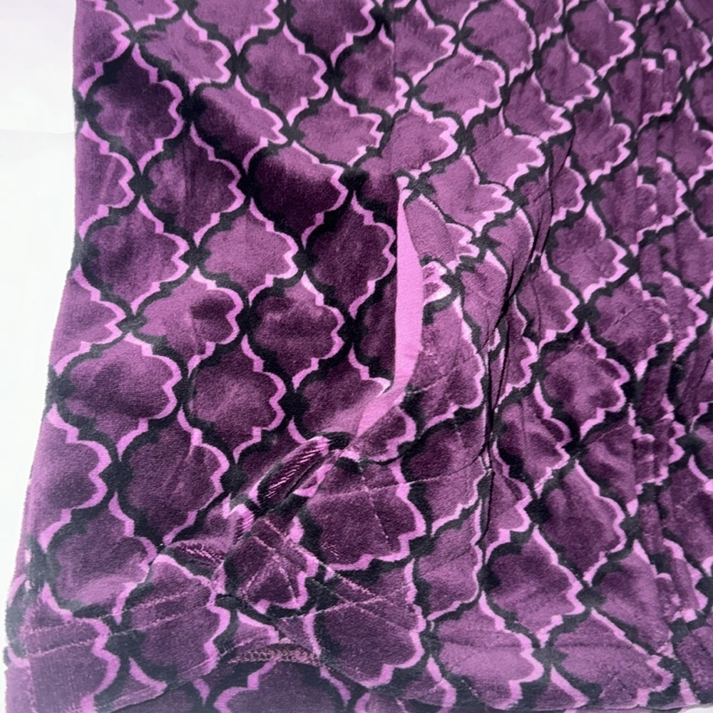 #1281F Women’s Vest CHARTER CLUB size XL purple velour jacket - Picture 6 of 8